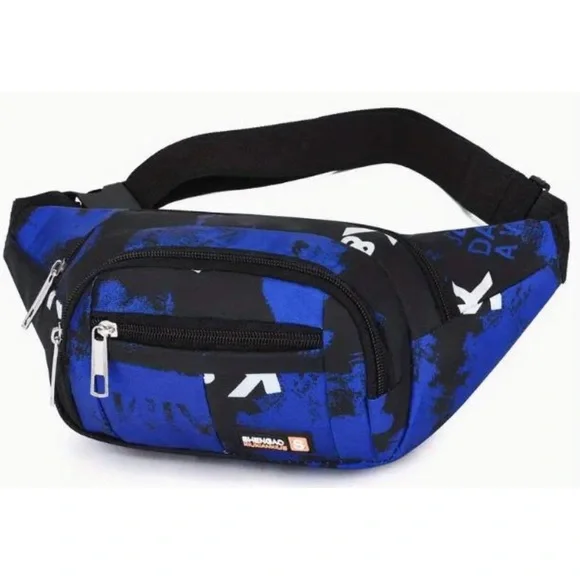 White Running Waist Bag Large Capacity Crossbody Bag Fanny Pack Unisex - Picture 6 of 6